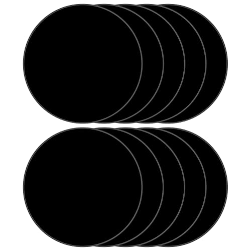 DARENYI 10pack Crni akrilni listovi, 8 inčni listovi od pleksiglasa debljine 0,04 ' okrugle akrilne ploče