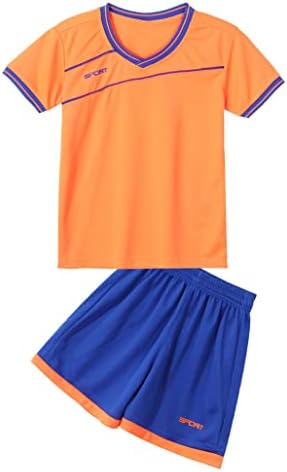 Loodgao Kids Boys Girls 2pcs Atletski majice Vrhovi s kratkim hlačama Košarka nogometalske uniforme Sportski