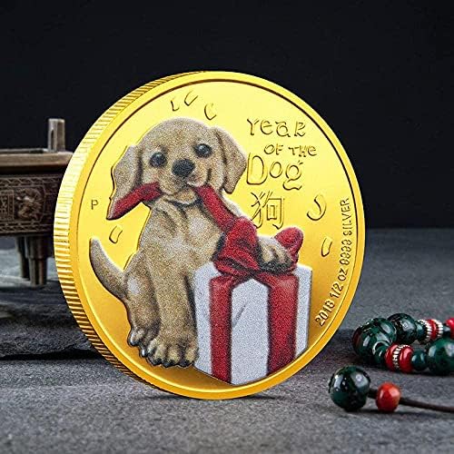 Komemorativni sajmovi za životinje Coin Lucky Dog Coin Cute PET BADGE Poklon kolekcija replika za rukotvorine kolekcije Suvenir Dekoracija Početna Poklon