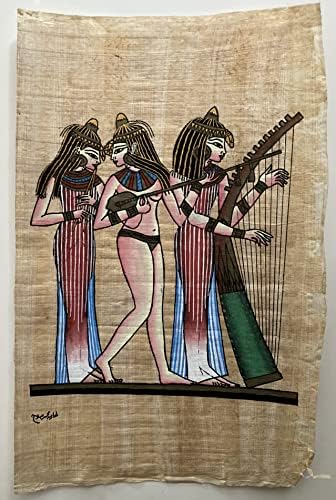 Slika papirusa ples i muzika iz egipatske umjetničke karavane