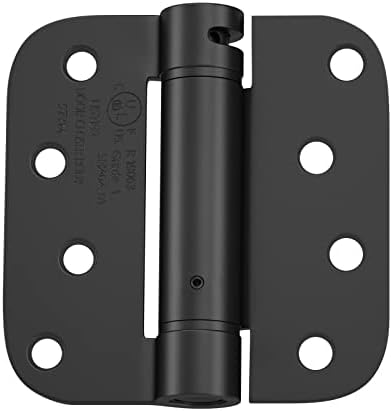 3pack Crne šarke za vrata 4 inča Samozatvarajuća šarka za opružna vrata 5/8 radius uglovi stambeni & amp; hardver za teška vrata Crne podesive šarke za vrata