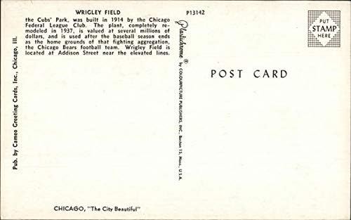 Wrigley Field Chicago, Illinois IL original vintage razglednica