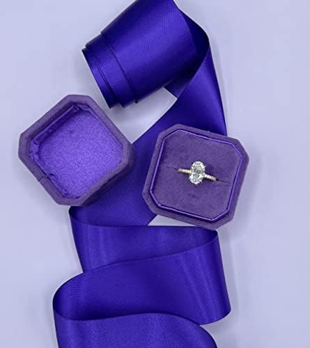 BELVET PING BOX - Vintage prstena za ceremoniju svadbe Fotografije za angažman prstena sa nakitom sa satenom