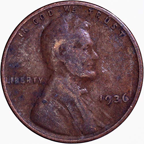 1936 Lincoln pšenični cent 1c sajam
