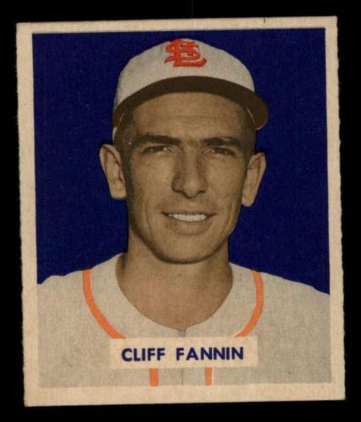 1949 Bowman # 120 Cliff Fannin St. Louis Browns Ex Browns