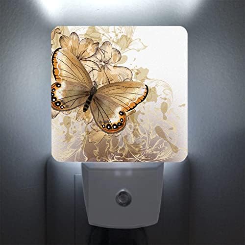 Yobvec leptir noćno svjetlo za dječake djevojčice štampana LED lampa, noćna svjetla se priključuju na zid za spavaću sobu, kupatilo, kuhinju 0,5 W