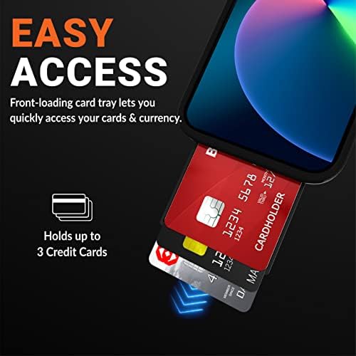 GPG2 DACES iPhone 13 Pro Max Telefonska futrola sa držačem kartice, prednji prilaz Novčani materijal Sigurno sadrži do 3 kreditne kartice, izdržljivi poklopac na udarcu