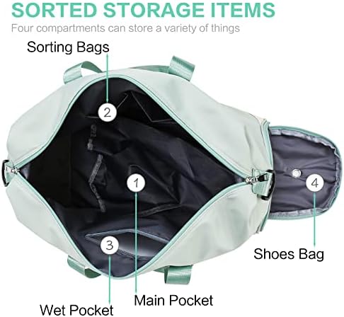 Arouselove sportske vrećice za žene i muškarce prijenosna torba za teretanu sa mokrim džepom i zasebnim