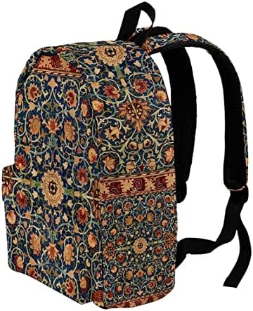 VBFOFBV ruksak za žene Daypack backpad bakfak za laptop Putovanje Casual torba, vintage sive plave cvijeće lišće