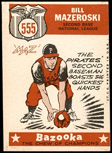 1959 FAPPS # 555 All-Star Bill Mazeroski Pittsburgh Pirates VG / Ex Pirates