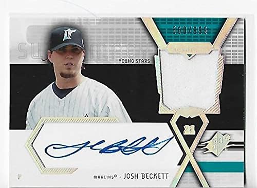 Josh Beckett 2004 Gornja paluba SS-JB Game Polovni dres Džersey Autograph kartica - autogramirani MLB