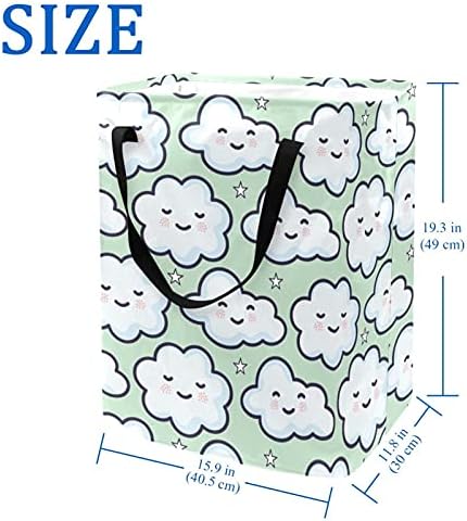 NDKMEHFOJ Kawaii Clouds korpe za veš vodootporne prljave odeće Sorter sklopiva meka ručka šarena za kućne