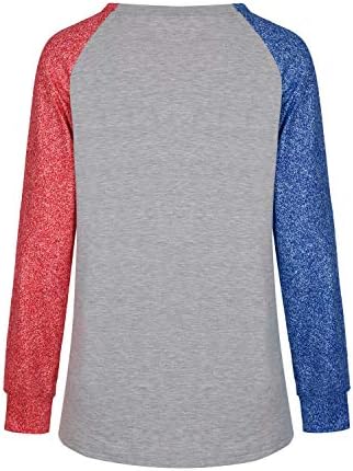 Ženski bejzbol uzorak Ispis boja blok pulover dukserica dugih rukava Spring Crewneck bluza