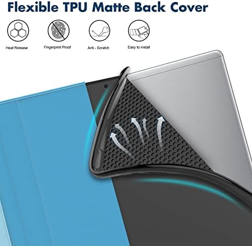 Dteck Galaxy Tab A7 Lite 8.7 Case SM-T220 / T225 / T227, PU kožna futrola za gledanje sa više kuta sa TPU