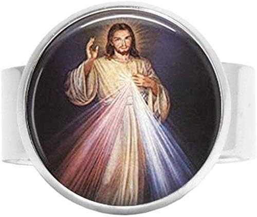Božanska Milost Katolički Nakit Isus Nakit Šarm Prsten Vintage Art Photo Nakit