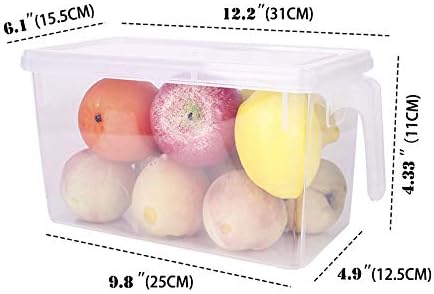 Sooyee kontejneri za skladištenje frižidera proizvode Saver, 4 pakovanja x 4L koji se može slagati frižider