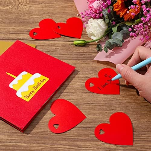 Teblacker 300 komada Valentinovo za Dan Heart Poklon Oznake KRAFT-a KRAFT papir Oznake za dekoracije za