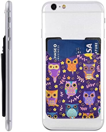 Nosač kartice s šarenim sovama za pametne telefone za stražnji dio telefona za držač kartice za kreditnu