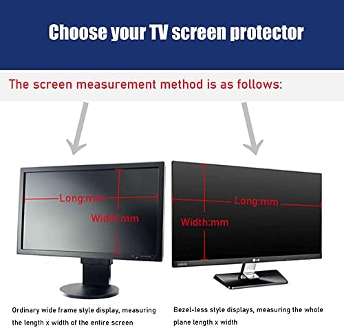 CHHD Anti Blue Light mat TV Zaštita ekrana, Anti Filgerprint LCD LED ekran zaštitni Film za ublažavanje umora očiju, za LCD LED OLED HDTV, prilagodljiv