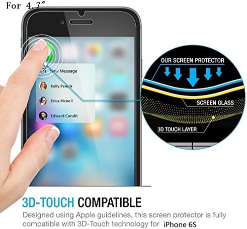 TANTEK fjyuuiui iPhone 8, 7 zaštitnik ekrana, kaljeno staklo/futrola za zaštitu ekrana za Apple iPhone 8,