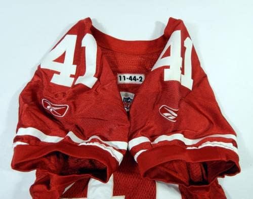 2011 San Francisco 49ers # 41 Igra Izdana crvena dressey 44 DP42647 - Neintred NFL igra Rabljeni dresovi