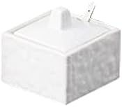 Yamashita Kogei 744004741 Kontejner za zaštitu, bijeli porculanski kvadratni oblik, uključuje sedlo, 2,1