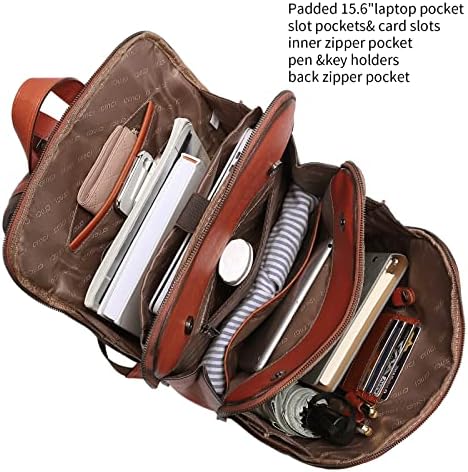Cluci Biflible preplanula puna zrna koža 15,6 inčni ruksak za laptop za ženska putnička torba casual tašna