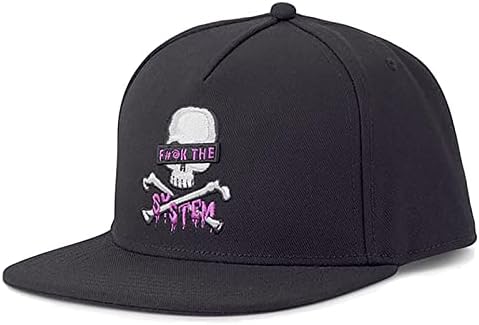 Aycaiu Pirate loll crni snapback šešir, bejzbol kapa ravnog računa za muškarce i žene
