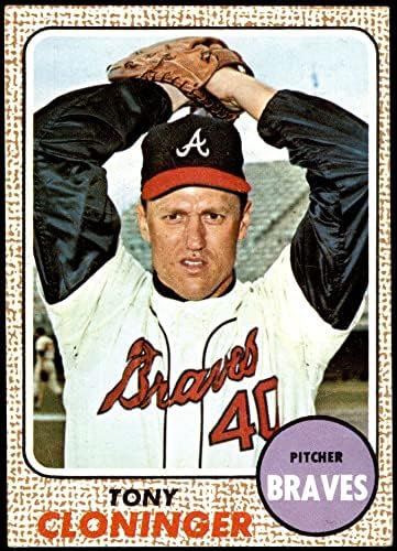 1968 TOPPS # 93 Tony Cloninger Atlanta Braves ex Hrabre
