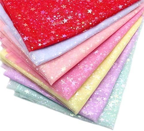 Gift_Source 61 by 1.1 Yard Glitter Star Tulle Fabric Sparkling Sequin Tulle Ribbon Rolls Netting Fabric