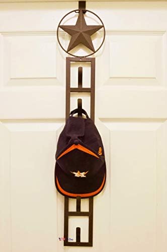 Bestgiftever rustikalna trupca Woodland stil medvjeda dekorativni zidni nosač kapa za bejzbol držač kapica - 6 kuka