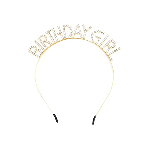Slatke djevojke rođendanska djevojka traka za glavu, Rhinestone Crystal Diamond Princess Crown traka za kosu obruč za kosu Tiara za žene, Dodaci za Sretan rođendan poklon