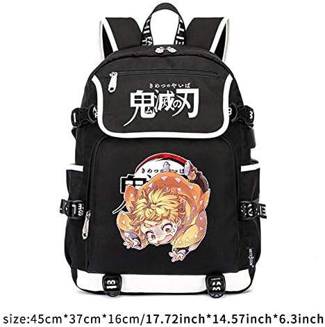 Lanrena Anime ruksak student Anime 3D Školske torbe za štampanje Vodootporni ruksak za putovanja Tinejdžeri bagpack školska torba sa USB portom za punjenje