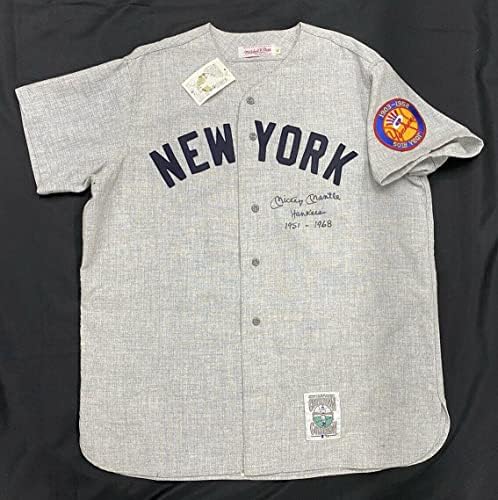 Mickey Mantle Yankees 1951-1968 potpisani Mitchell Ness Jersey JSA loa 1952 Road - autogramirani MLB dresovi