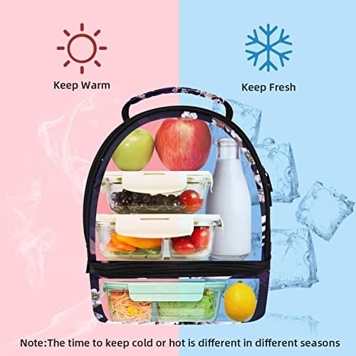 Bijeli kran uzorak izolovana lako Zip Lock ponovo Zapečatljiva torba za ručak za Bento kutije piknik Snack Camping Picnic Hot & amp; hladna torbica