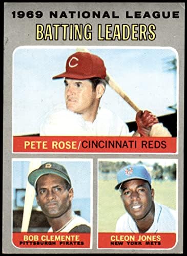 1970. 61 NL lideri za udaranje Roberto Clemente / Pete Rose / Cleon Jones Cincinnati / Pittsburgh / New York Reds / Pirates / Mets Ex Reds / Pirates / Mets