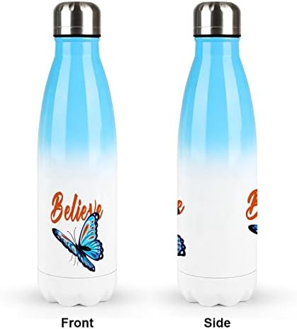 Plavi i crveni leptir 17oz Sportska boca za vodu od nehrđajućeg čelika vakuum izolirana cola oblik za višekratnu