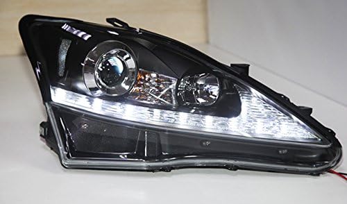 Generička prednja lampa sa LED farovima od 2006. do 2010. godine JY za Lexus IS250 srebrni reflektor crno