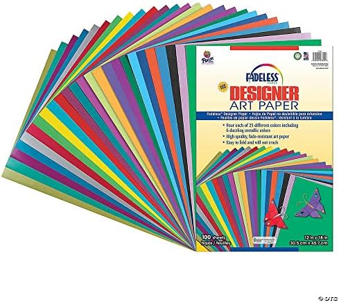 Pacon papirna asortiman - 12 x18 | 25 boja | Pakovanje od 100