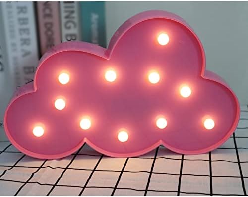 3D Cloud lampica Decortive LED potpisuju noćna svjetla za djecu odrasli, dječji vrtić, rođendanska zabava, uređenja za odmor, dječje sobe ukratko noćno svjetlo ružičaste