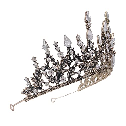 Sh metalna kruna za žene, Vintage Queen krune vjenčana tijara za nevjestu Kristalna princeza Tiara rođendanski