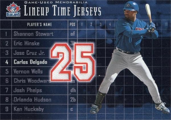 Carlos Delgado Igrač Igrač za patse Baseball Card 2002 Vrijeme gornje palube TLCD - MLB igra rabljeni dresovi
