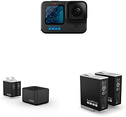 GoPro Hero11 crno - vodootporna akcijska kamera i dvostruki punjač za baterije + 2 Enduro baterije i punjiva