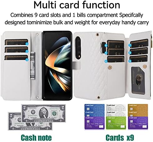 DUGROS Grid kožna Navlaka za Samsung Galaxy Z Fold 4 3 Fold4 Fold3 5G Crossbody novčanik futrola za telefon