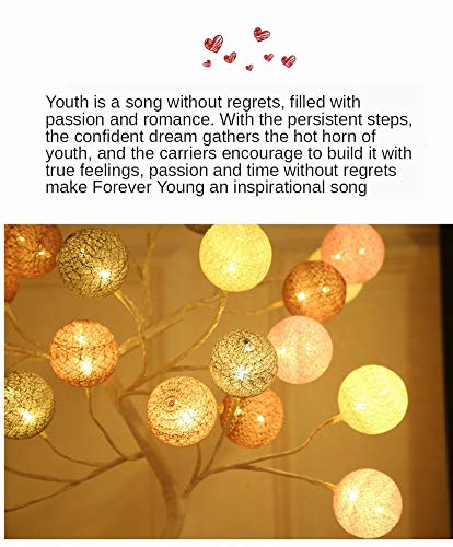 Pamučno drvo LED lampa Flower Desk Tree Light dekor spavaće sobe za žene Party spavaća soba Fairy Lights