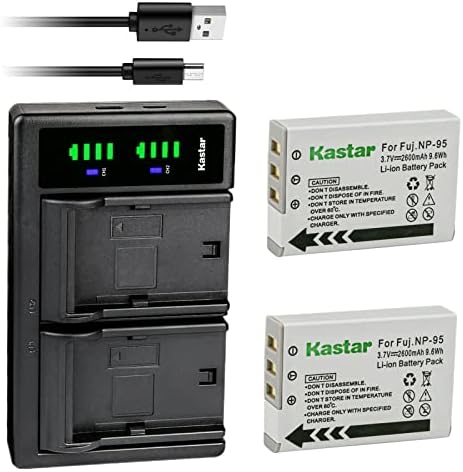 Kastar 2-pack baterija i LTD2 USB zamena punjača za Ricoh DB-90 bateriju, Ricoh BJ-9 punjač, ​​Ricoh GXR,