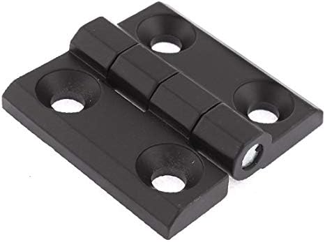 X-dree 60mmx60mm Podesiv 2 lista crna vrata ležajnog cijevi šarke za cijev (60 mm x 60 mm Ajustable 2 Hojas