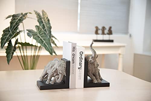 Decorative-Bookends Buddha-Statue Elephant Heavy-Duty Book-Ends-Set Non-Skid Book Stoppers Kućni Ured Dekor