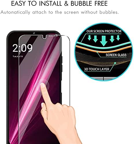 Suttkue za T-Mobile Revvl 6 5G zaštitnik ekrana, 9h tvrdoća protiv ogrebotina kaljeno staklo flim, futrola, protiv otiska prsta, protiv ogrebotina
