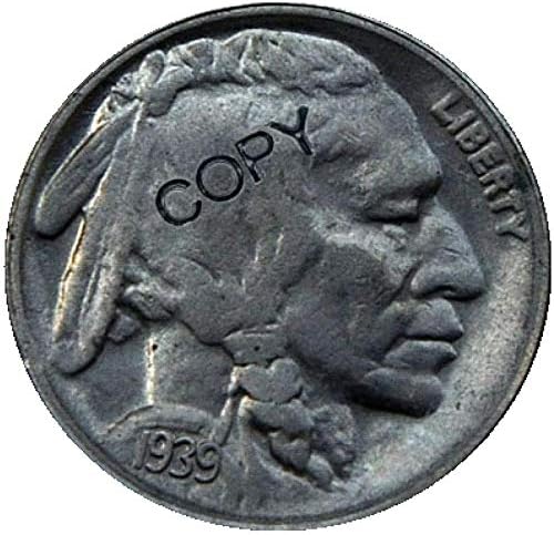 Challenge Coin USA 1939-D Buffalo Nickel Copy Coins Copy Poklon za njemu kolekcija novčića